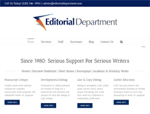 Tablet Screenshot of editorialdepartment.com